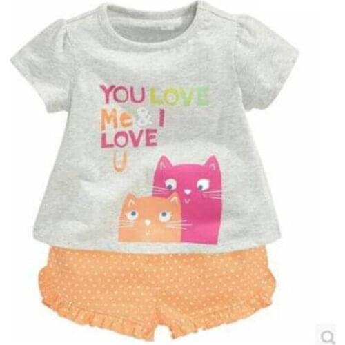 Summer Children Pajamas 2pcs Short Sleeve Cartoon Kids Sleepwear Baby Girl Clothes Sleep Suit Cotton Child Pyjamas Boy Nightwear