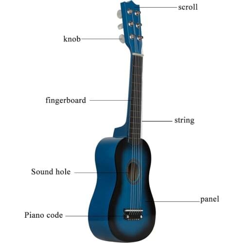 Ukulele Mini Guitar Kid Beginners Gifts Toy 21 inch 6 Strings Musical Instrument for Music Lovers Playing Accessories