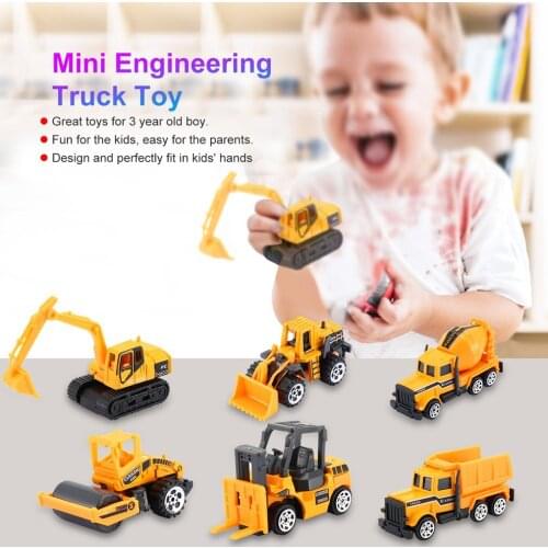Mini Alloy Engineering Car Model Tractor Toy Dump Truck Model Classic Toy Small Vehicles Birthday Gift For Boys