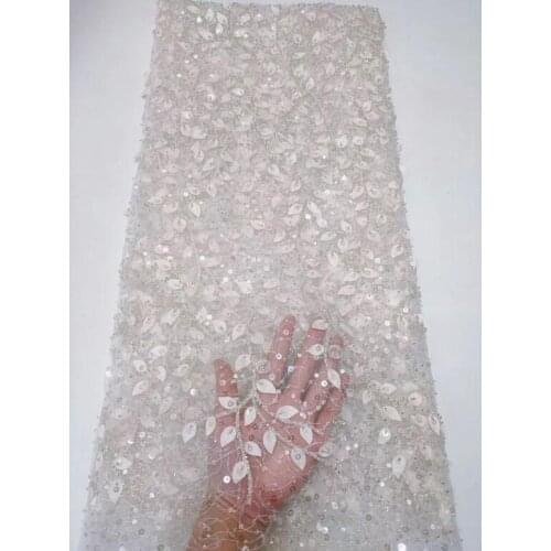 Fashion African Lace Fabric Tulle Nigerian French Embroidery Lace Fabric L-11875 High Quality