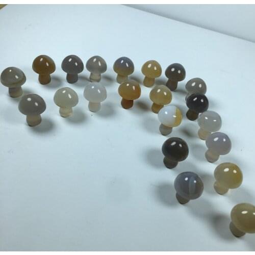 Natural Agate Small Mushroom Home Living Room Decoration Art Decoration Spiritual Healing Meditation Reiki 1pcs