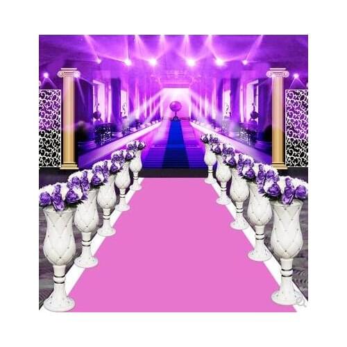 The new wedding Roman column vase gold cup road leads the new opening flower basket guide flower silk flower wedding supplies