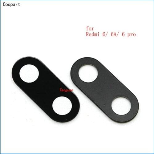 2pcs/lot Coopart New Back Rear Camera lens glass replacement for Xiaomi Redmi 6 6pro 6A Redmi S2 Y2 top quality