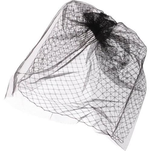 One Layer Short Mesh Birdcage Veil Wedding Party Funeral Hair Accessory