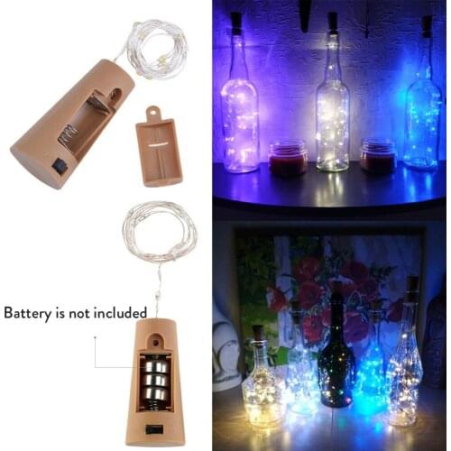 10PCS/Lot 2M 20Leds Christmas Lights LED Bottle Bottle Stopper Wire Fairy String Lights Holiday Wedding party Decoration Strips