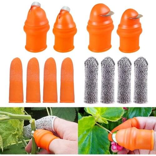 12pcs/lot Silicone Thumb Knife Finger Protector Vegetable Knife Plant Blade Scissors Cutting Rings Garden Gloves Harvesting Tool