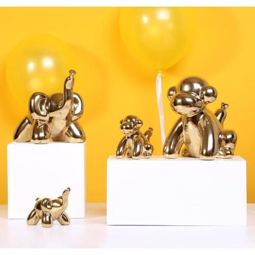 Modern Minimalist Ceramic Elephant Monkey Decoration Nordic Ins Creative Hotel Restaurant Reception Desk Soft Gift Decoration