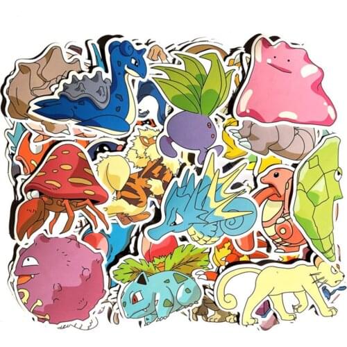 10/30/50PCS Pokémon Cool Skateboard Sticker Notebook Graffiti Computer Luggage Bike Waterproof Sticker Childrens Gift Wholesale