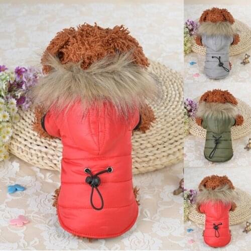 Warm Padded Dog Coat Jacket Chihuahua Winter Pet Clothing Small Cat Puppy Hoodies
