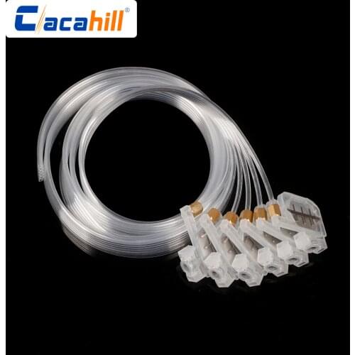 Printer ink tube 6 rows transparent for A3/A4 DTG printer textile ink T-shirt printing compatible with L1800/L800/L801/R1390