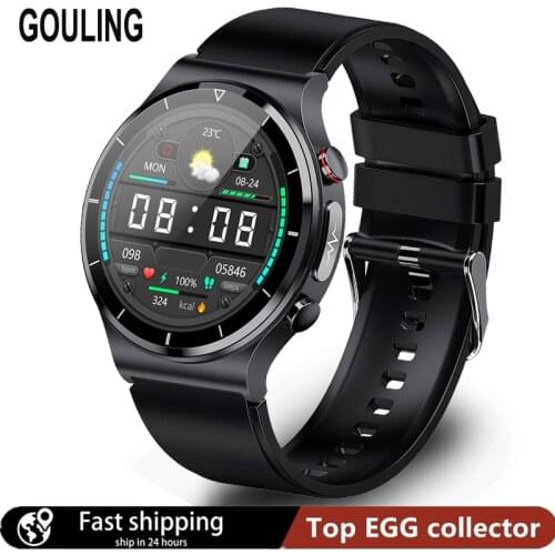 Mart Watch Men Temperature Monitor ECG PPG Sports Fitness Tracker Wireless Charger Smartwatch HD pixels 360*360 For Android IOS