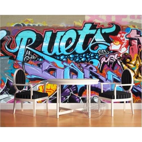 WDBH custom mural 3d wallpaper Vintage brick wall graffiti fresco wall background 3d wall murals wallpaper for living room