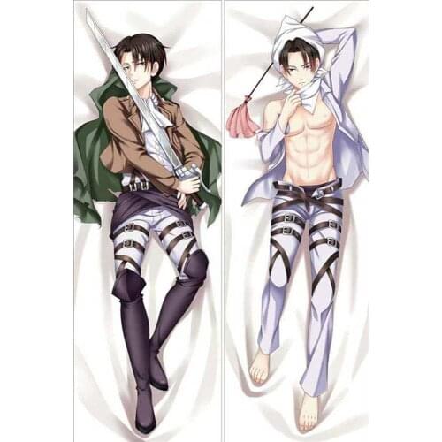 Japanese Characters Anime Attack on Titan Levi Rivaille Throw Otaku Dakimakura Gifts Bedding Hugging Body Pillow Case 150x50 CM