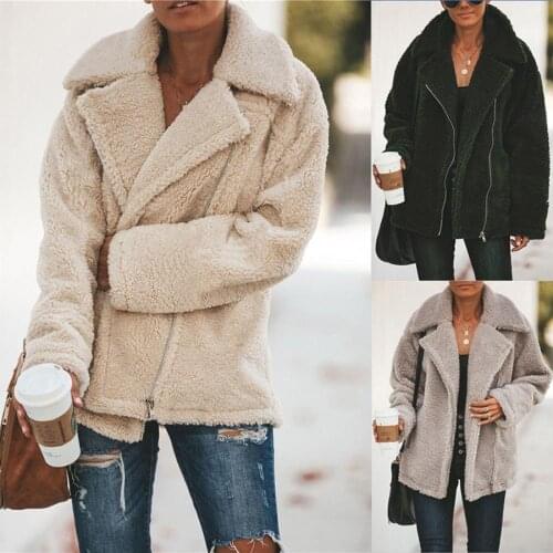 Women Fashion Long Sleeve Elegant Jacket Autumn Winter Zipper Overcoat Pocket Casual Outwear Tops Coat