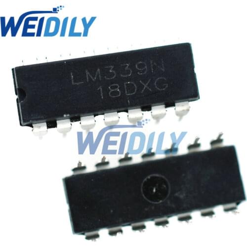 10PCS/Lot LM339 LM339N lm339 New Wholesale Precision Voltage Comparator DIP-14