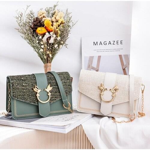 2021 Luxury Designer New Design Retro Female Chain Bag One Shoulder Out of The Street Texture Messenger Square Bag