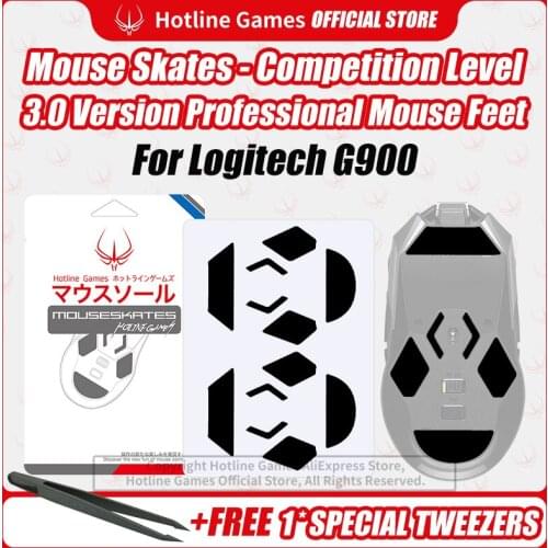 Hotline Games 3.0 Competition Level Mouse Skates Mouse Feet Pad Replacement Feet for Logitech G900 Mouse 0.28mm/0.6mm Thickness