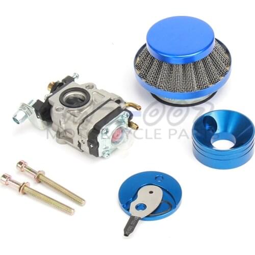 5 colors Carburetor Kit Carb Air Filter Stack For 47cc 49cc Mini ATV Dirt Pocket Bike