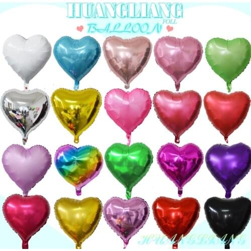 50Pcs Heart Aluminum Film Balloon Set Colorful Birthday Party Wedding Decoration Anniversary Globals Gold Party Decorations