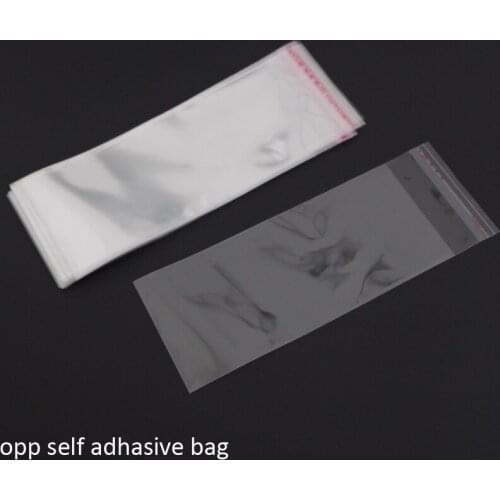 500pcs Clear Resealable Bopp/py/ Cellophane Bag 6x15cm(12+3) Transparent Opp Gift Bags Plastic Packaging Self Adhesive Seal