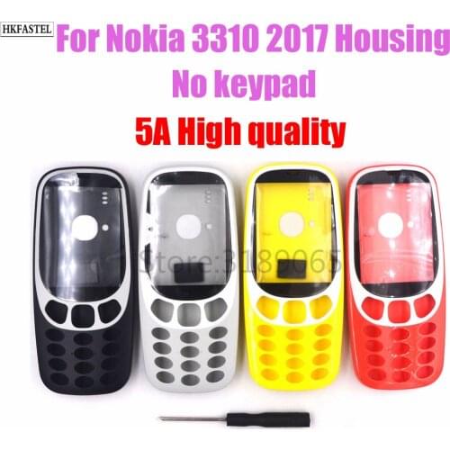 5A high quality 3310 housing For Nokia 3310 2017 New Mobile phone Front cover back battery door case with tool