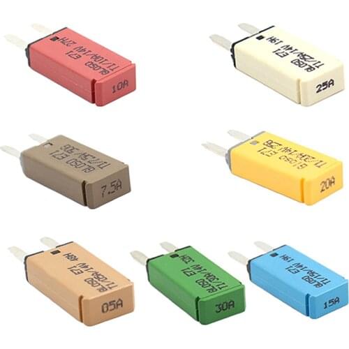 7 Pieces DC 28V 5A 7.5A 10A 15A 20A 25A 30A Circuit Breaker ATM Blade Fuses