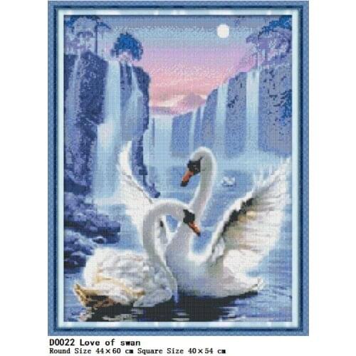 Needlework Diamond Painting Animal Love of swan Cross Stitch 5D DIY Diamond Full drilling Embroidery Household Adornment Picture