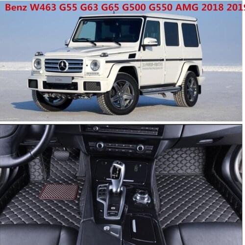 Car 3D Luxury Leather Car Floor Mats For 18-19 Mercedes-Benz W463 G55 G63 G65 G500 G550 AMG 2018 2019 EMS Free shipping