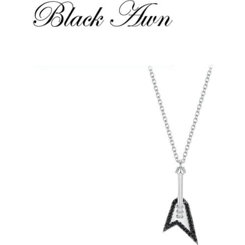 BLACK AWN 2020 New 925 Sterling Silver Jewelry Necklace for Women Trendy Bass Sterling Silver Jewelry K051