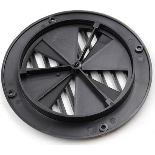 Black Plastic Marine Air Vent Boat 6.5inch Round Louvered Vent