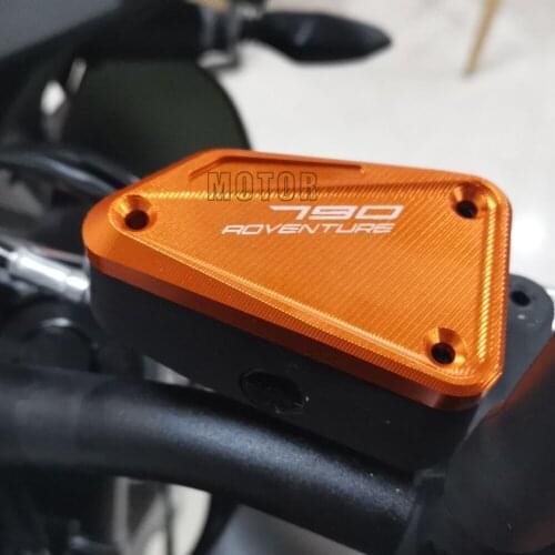 For 790 Adventure/R 2019 Motorcycle CNC Front Brake Fluid Reservoir Engine Oil Tank Cap Cover 790Adventure Adventurer Adv