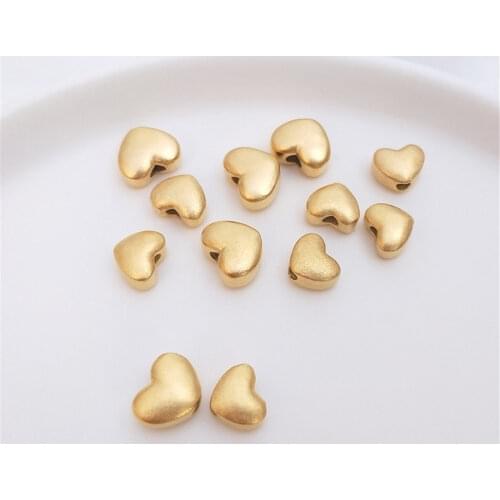 Lasting color preservation Vietnam sand-gold peach heart bead pendant loose bead DIY bracelet necklace jewelry accessories