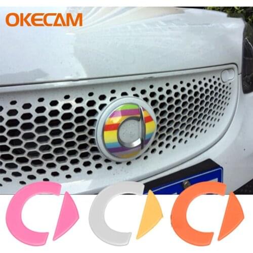 Emblem Badge Sticker 3D Car Emblem Front Grill Car Trunk Logo Replacement For Smart 451 453 Fortwo Forfour Auto Accessories