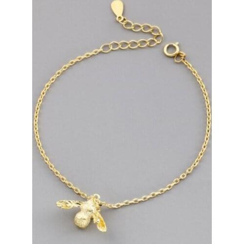 Exquisite New Fashion Popular 925 Sterling Silver Jewelry Cute Bee Temperament Two Colors Christmas Gift Bracelets SB126