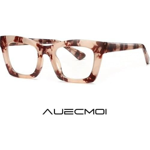 Classic Fashion Square Glasses Women Men Luxury Anti Blue Light Blocking Myopia Eyeglasses Frames Prescription Optical Eyewear