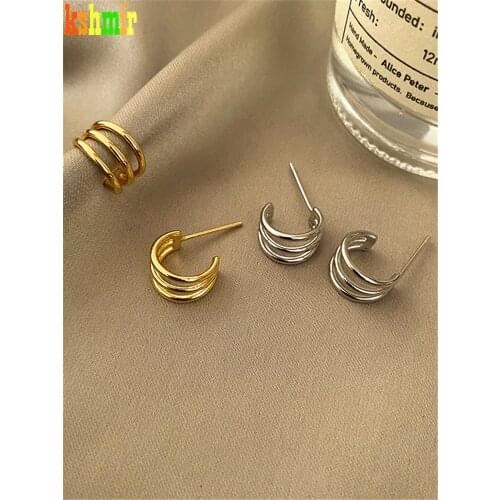 Kshmir Fashionable and creative design of earring metal copper earrings temperament matching hollow earrings jewelry 2021