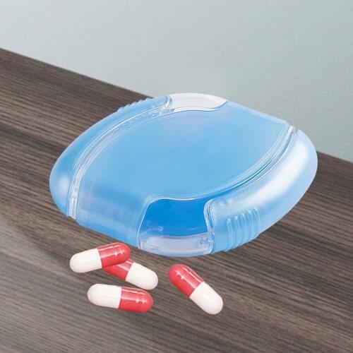 Mini Pill Box Organizer Muti-Funciton Medicine Storage Box 2 Compartments Dust Proof for Pocket Indoor