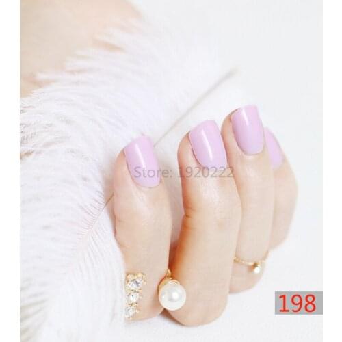 2020 Fashion Women candy false nails false nails short round tail tip Cute pink N198