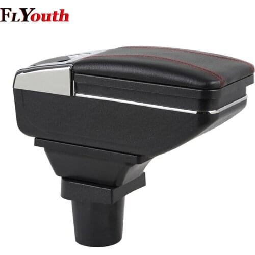 For Toyota Yaris Vitz Hatchback 2006-2011 Car Armrest Box Center Storage Box With Cup Holder Ashtray Arm Rest Rotatable