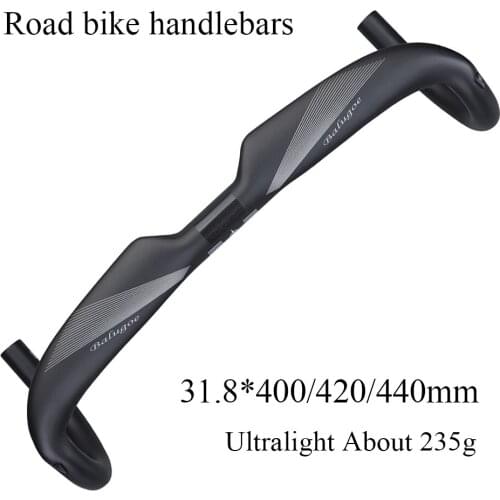 2021 New BALUGOE Full Carbon Bicycle Handlebar Road Bike Handlebar UD Matt Carbon Handlebar Bicycle Parts 31.8mm*400/420/440mm