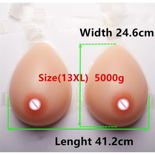 Silicone Breast Forms 5000g/pair Silicone Invisible Bra Boobs Drag Queen Shemale Crossdresser Artificial Breast Fake Enhancer