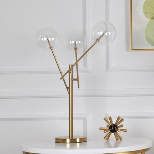 Post Modern Originality Bedroom Bedside Lamp Designer Study A Living Room Personality Three Head Glass Desk Lamp