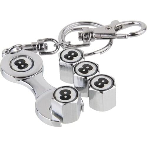 Car Styling Auto Tire Valve Stem Caps Cover Sticker Alloy Snooker 8 Logo for Ford Lexus Lincoln Pontiac Peugeot Mazda Volkswagen