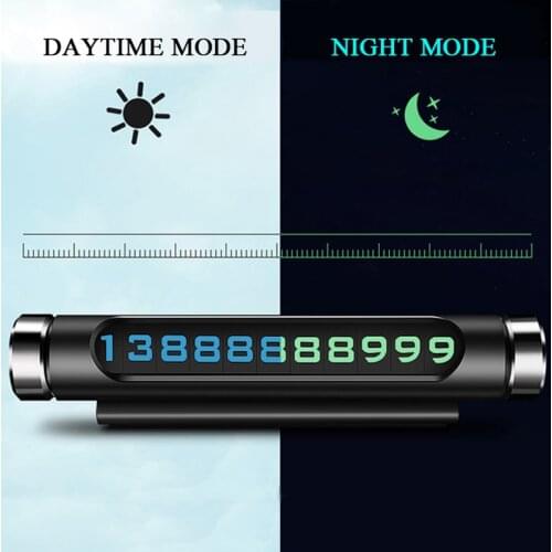 Luminous Car Temporary Parking Card Auto Rotary Plates For Volkswagen POLO Golf 5 6 7 Passat B5 B6 B7 Bora MK5 MK6 Tiguan