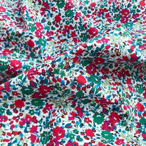 50x145cm plant flower color printed natural cotton poplin fashion women clothing printed fabric cloth for dress per meter