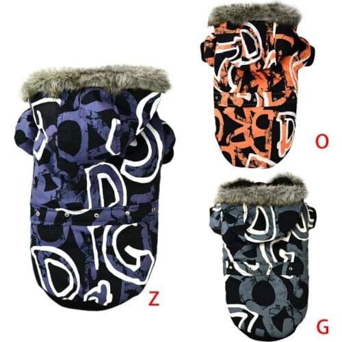 Dog Hoodie Winter Pet Dog Clothes Waterproof Padded Down Jacket For Small Medium Large Dogs Puppy Warm Dog Coat Jacket