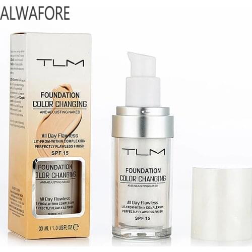 TLM 30ml Color Changing Liquid Foundation Oil-control Concealer Cream Hydrating Long Lasting Makeup Foundation