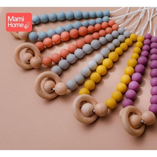 1pc Silicone Beads Food-grade Baby Silicone Color Dentition for Necklace Making Rodent Teether for Teeth Baby Goods Baby Toys