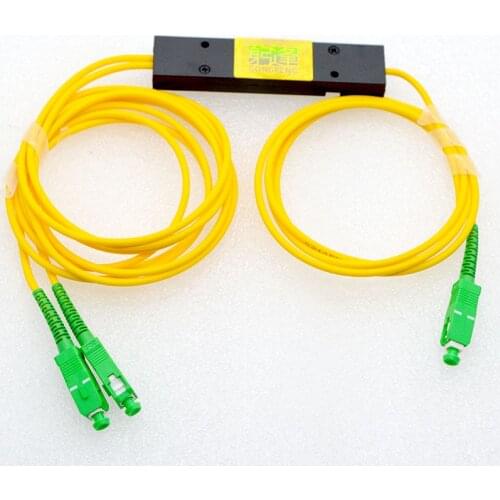 10PCS New 1 points 2 Taper type SC/APC Optical Fiber Pigtail 50:50 Optical Splitter Connector Telecom Free shipping to Russia
