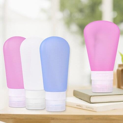 37ml 60ml 89ml Silicone Refillable Bottle Travel Portable Packing Press For Lotion Shampoo Cosmetic Squeeze Containers
